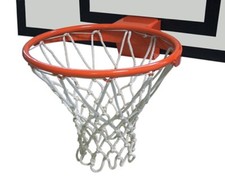 (03) CANESTRO BASKET PROFESSIONALE RECLINABILE IN ACCIAIO A 3 MOLLE + RETE MM 7