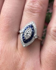 Anello Art Decò Zaffiro