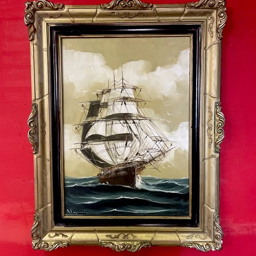 Quadro veliero dipinto olio - quadro,