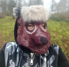 Maschera orso in feltro di