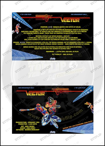 Cartes instructions pinball - cartes, d'instructions