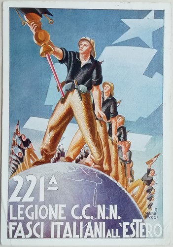 Cartolina 221 legione - legione, ccnn