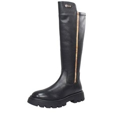 Alviero Martini Stivali In Pelle Con Cerniera Nero - Taglia 40 [25.8cm] Scarpe