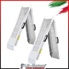 Coppia rampe di carico per moto quad acciaio galvanizzato pieghevoli 400 kg