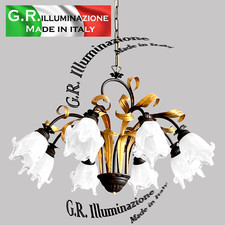 LAMPADARIO IN FERRO BATTUTO 8