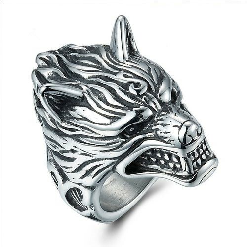 Anello testa lupo game - testa,