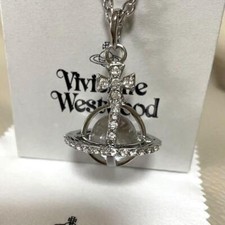 Collana Vivienne Westwood globo sfera argento trasparente IN SCATOLA