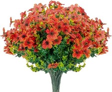 6 fiori artificiali arancione