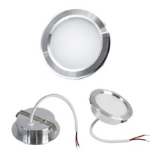 Faretto led 3 w luce bianca calda naturale a incasso rotondo opaco bordo argento