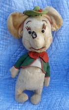 TOPO GIGIO PELUCHE VINTAGE PANNOLENCI RARO PUPAZZO IN PANNO ANNI 50 60 - 28 CM
