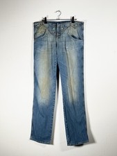 Jeans denim impreziositi Love Sex Money taglia IT 32, nuovi con etichetta