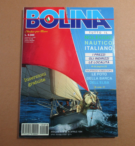 Rivista bolina andar per - andar, mare