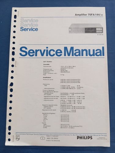 Philips 70fa144 service manual - philips,