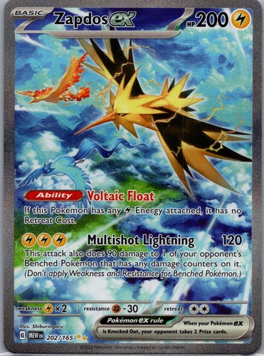 Zapdos 202 165 scarlatto e - ex,