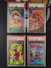 LOTTO SEQUENZIALE PSA 10 - ONE PIECE, BATTLE SPIRITS SAGA, DRAGON BALL, DIGIMON
