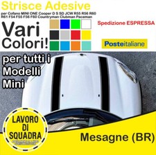 Strisce Adesive Cofano Mini Cooper ONE Countryman Paceman Clubman JCW Auto Italy