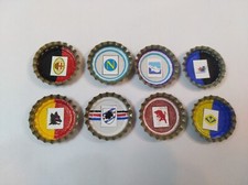 Gadget fatto a mano handmade STEMMI SQUADRE CALCIO VINTAGE 80 in tappo a corona