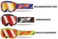 MASCHERINA OCCHIALI MASCHERA DA CROSS ENDURO PROGRIPYELLOW TRASPARENTI