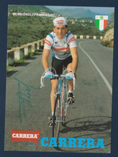 CYCLISME carte cycliste ROSSIGNOLI FRANCESCO équipe CARRERA Signée
