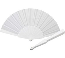 Globly Set 25 VENTAGLI VENTAGLIO Bianco Matrimonio Wedding Gadget Sposa Chiesa