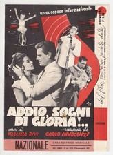 1957 Spartito Musicale ADDIO, SOGNI DI GLORIA!...