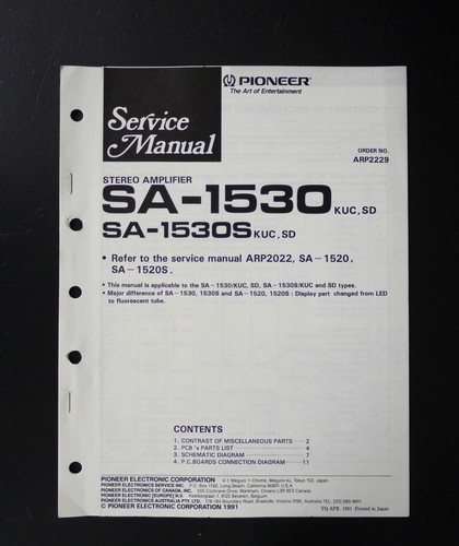 Originale pioneer 1530 - pioneer, sa-1530