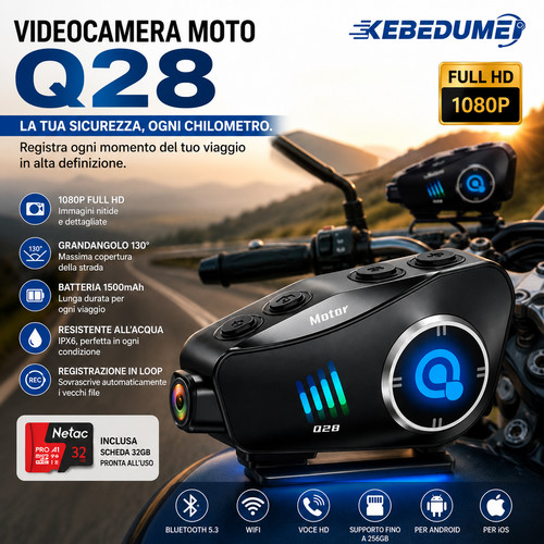 Auricolare casco moto - auricolare, dashcam