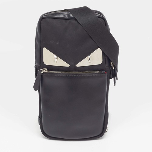 Fendi monster black leather - monster,