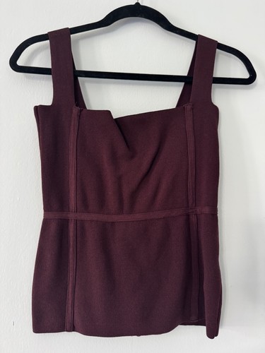 Top donna zara bordeaux senza - top,