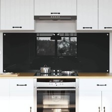 Schienale da cucina 2 pcs Nero