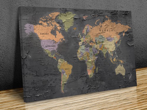 Mappa del mondo - mappa, stampa