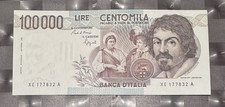 100000 Lire Caravaggio I Tipo