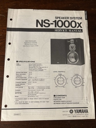 Yamaha 1000x speaker system - ns-1000x,