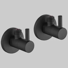 PAIR OF BLACK ROUND UNDERBASIN