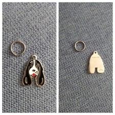 Ciondolo medaglietta BLACK AND WHITE COCKER Cane (senza incisione)