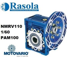 RIDUTTORE DI GIRI MOTOVARIO NMRV 110 RAPPORTO 1/60 PAM 100 FLANGIA MOTORE 250mm