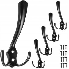 Set 5 Appendiabiti Attaccapanni Ganci da Parete Muro per Appendere Abiti Vestiti