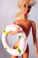 BARBIE  80s zima - ciambella anello salvagente mare rosa