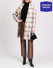 Cappotto di flanella PATRIZIA PEPE RRP €900 IT42 US6 UK10 M misto alpaca e lana oversize