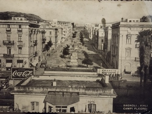 Cartolina bagnoli viali campi - bagnoli,