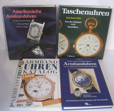 4 libri di alta qualità Orologi da polso / americani / orologi da tasca / catalogo 2000
