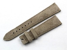 Cinturino Vera Pelle Scamosciata Grigio Ghiaccio Varie Misure Realizzato a Mano