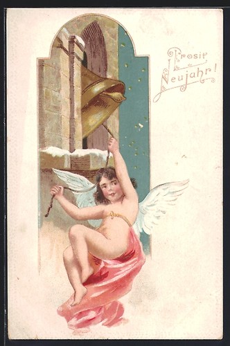 Cartolina con angelo - con, di