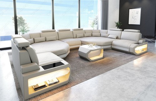 Divano salotto pelle - ,