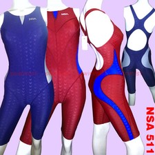COSTUME DA BAGNO DONNA NUOVO CON ETICHETTE NSA N511 COMPETIZIONE ALLENAMENTO CORSA GINOCCHIERE TUTTE LE TAGLIE NUOVO!