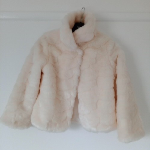 Giacca pelliccia panna bambina
