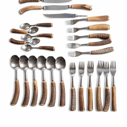 Set posate corno naturale - posate,
