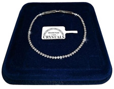 Finissimo Bracciale Tennis Acciaio Inox uomo donna braccialetto 2mm Cristalli SW