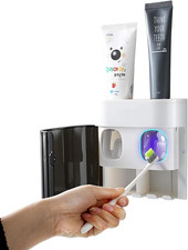 Portaspazzolino, Porta Spazzolino Elettrico, Porta Spazzolini Bagno,Senza Fori, 