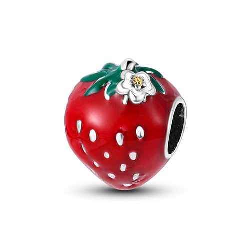 Mula charm fragola - mula, smalto
